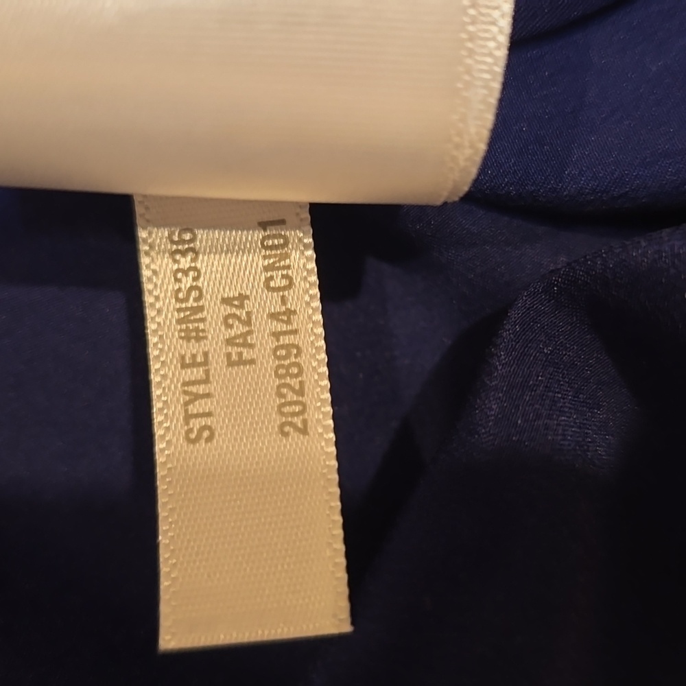 NWT Madewell Silk Flap-Pocket Button-Up Shirt $148 deep cobalt Blue medium - Picture 11 of 11